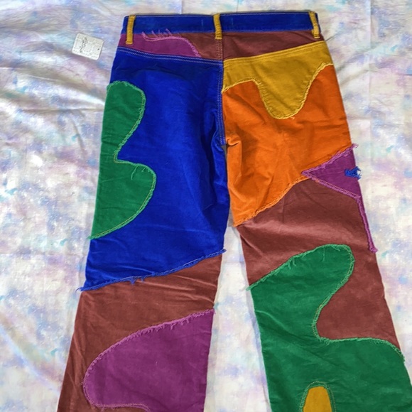 HP 🍭[ FP ] Supernova Cord Jeans in Rainbow Road Corduroy Bell Bottoms - Picture 10 of 16